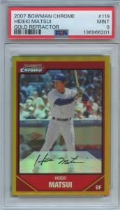 Hideki Matsui 2007 Bowman Chrome Gold Refractor 6/50