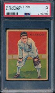 1935 Diamond Stars Al Simmons Card PSA 1.5