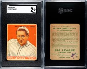 1933 Goudey Arthur "Dazzy" Vance Baseball Card