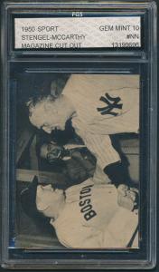 1950 Sport Magazine Cutout Casey Stengel & Joe McCarthy