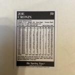 1991 Joe Cronin #50 Conlon Collection Sports Card