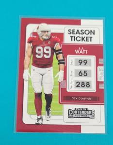 2021 Panini Contenders J.J. Watt Football Card
