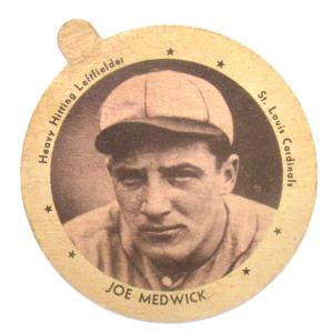 1937 Dixie Lid Joe Medwick Cardinals Baseball Card