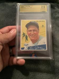 1934 Goudey Lou Gehrig #37 Gold Card