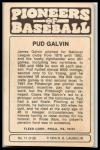 1975 Fleer Major League Patches Pud Galvin Card