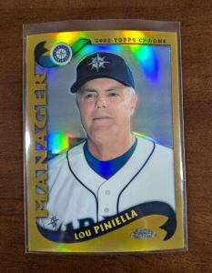 2002 Topps Chrome Gold Refractor Lou Piniella #300