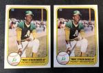 Rickey Henderson 1981 Fleer Baseball Cards - Lot of 2