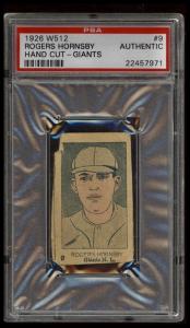 1926 Rogers Hornsby Hand Cut Strip Card #9