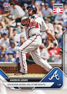 Andruw Jones MLB Topps Now Hall of Fame Card