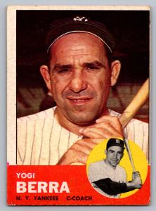 1963 Topps Yogi Berra Yankees Card #340