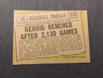 1961 Topps Lou Gehrig Baseball Card #405
