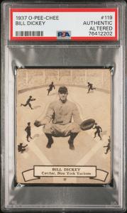 1937 O-Pee-Chee Bill Dickey PSA Authentic Card