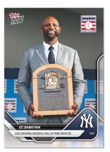 C.C. Sabathia 2025 Topps Now Yankees Card