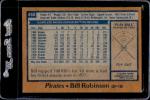 1978 Topps Bill Robinson Pittsburgh Pirates Card