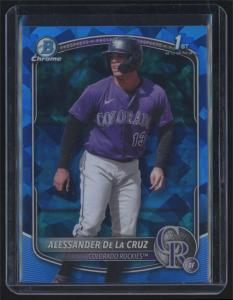 2025 Bowman Chrome Sapphire Alessander De La Cruz Card