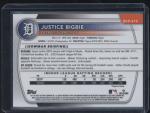 2025 Bowman Chrome Sapphire Justice Bigbie Card