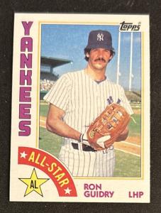 1984 Topps Ron Guidry All-Star Baseball Card #406