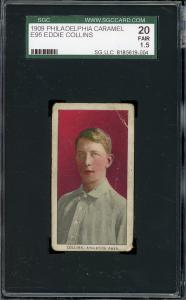 1909 E95 Eddie Collins Baseball Card SGC 1.5