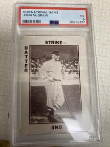 1913 National Game John McGraw Card PSA 5