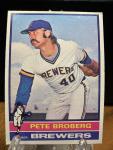 1976 Topps Pete Broberg Milwaukee Brewers Card