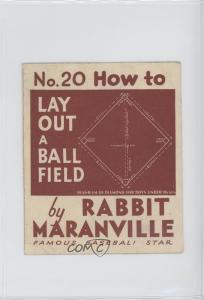 1936 National Chicle Rabbit Maranville #20 Card