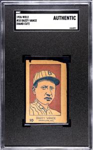 1926 W512 Dazzy Vance Card - SGC Authentic