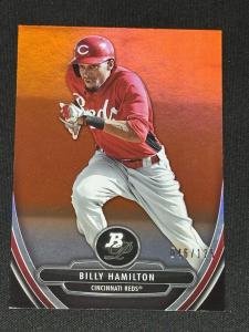 2013 Bowman Platinum Billy Hamilton Orange /125 Card