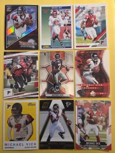 Michael Vick 9 Card Lot - Atlanta Falcons