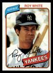 1980 Topps Roy White #648 New York Yankees Card