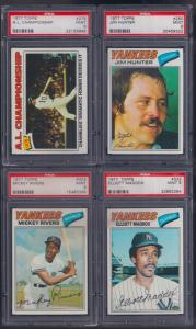 1977 Topps #305 Mickey Rivers PSA 9 Card