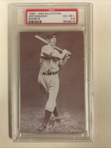 Joe DiMaggio 1939-46 Salutation Exhibits PSA 4.5