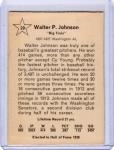 Walter Johnson 1961 Golden Press Baseball Card #29