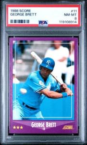 1988 Score George Brett #11 PSA 8 Card