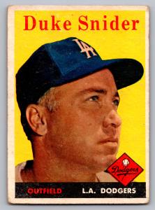 1958 Topps Duke Snider Dodgers Card #88