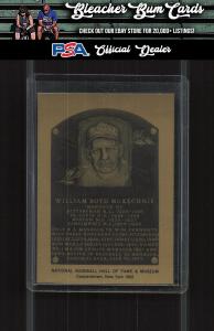Bill McKechnie 1981-89 Hall of Fame Plaque