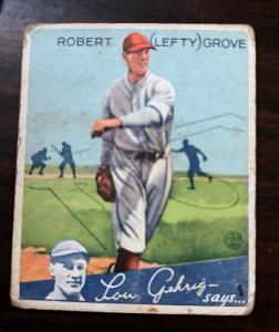 1934 Lefty Grove Big League Chewing Gum Card