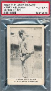 Harry Heilmann 1922 E121 American Caramel PSA 4