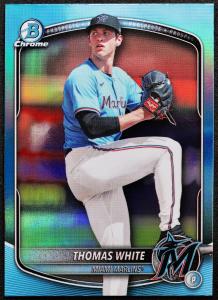 2025 Bowman Draft Chrome Thomas White Sky Blue Refractor