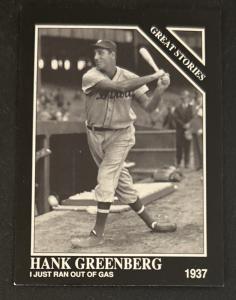 1992 Conlon Collection Hank Greenberg Baseball Card