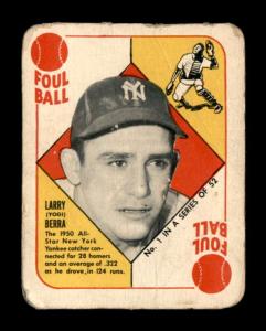 1951 Topps Yogi Berra Red Back Card