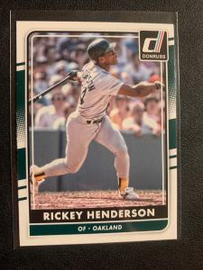 Rickey Henderson #184 2016 Panini Donruss Card