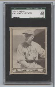 1940 Playball Casey Stengel Baseball Card #140