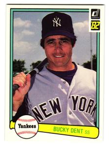 1982 Donruss Bucky Dent Baseball Card #209