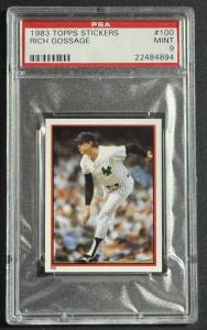 1983 Topps Goose Gossage Stickers PSA 9