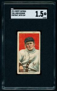 1909-11 T206 Sweet Cap John McGraw Portrait Card