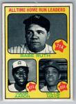 1973 Topps Babe Ruth, Hank Aaron, Willie Mays Card
