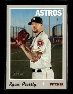 2019 Topps Heritage Ryan Pressly Astros 4 Card Set