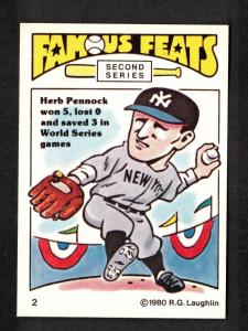 1980 Laughlin Famous Feats 2nd Series Cards