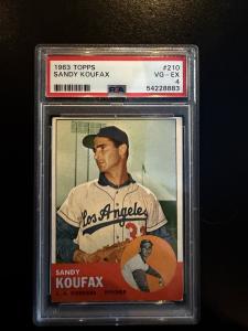 1963 Topps Sandy Koufax #210 Card PSA 4