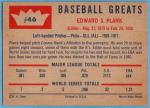 1960 Fleer Eddie Plank #46 Sports Card
